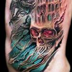 Tattoos - Gothic Skull and Castle - 103992